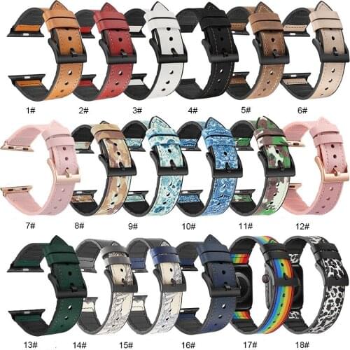 Silicone+Leather strap for Apple watch band 44 mm 40mm for iWatch band 38mm 42mm watchband bracelet Apple watch series SE 6 5 4