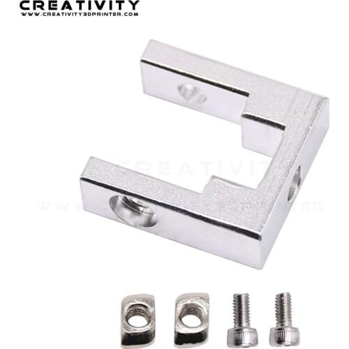 1set 2020 2040 Profile Fixed Block With Screw Kit BLV Ender-3 3D Printer Parts For MGN12 Linear Rail Guide Fixed Block