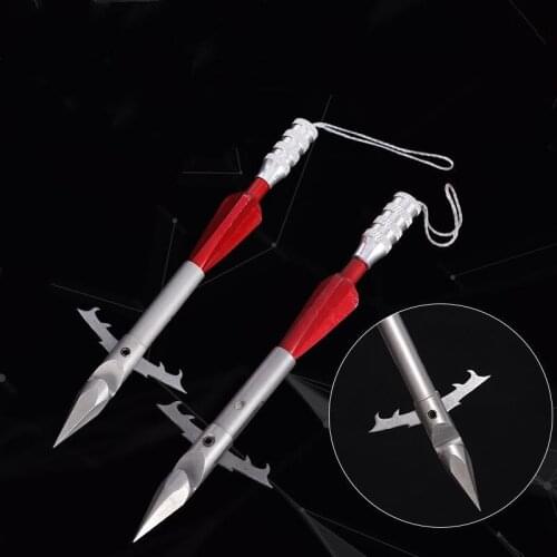 1pcs 440C Steel Fishing Arrow for Slingshot Catapult Arrow Head Fishing Bullet Arrowheads Very Sharp Hunting Shooting Tip Darts