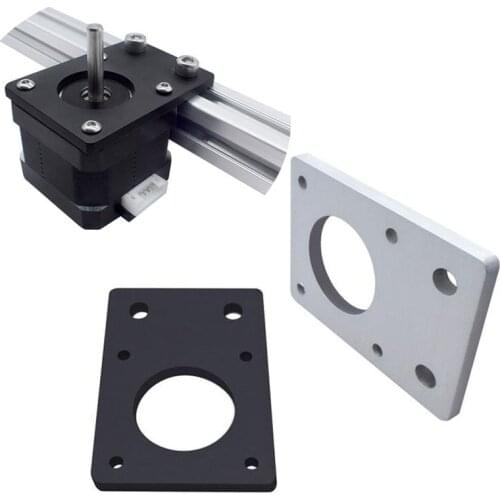 1PC NEMA 17 42-Series Stepper Motor Mounting Plate Fixed Plate Bracket For 3D Printer CNC Parts fit 2020 Profiles