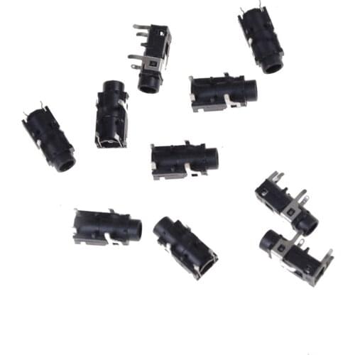 10pcs/lot PJ321 3.5mm Female Audio Connector 4 Pin SMT Headphone Jack Socket PJ-321 PCB Mount Stereo Jack
