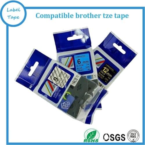 2pcs mix colors tz tape 6mm*8m tze211 tze611 black on white black on yellow compatible p touch label tapes tze tape