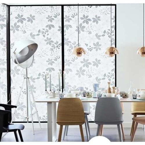 3D Window Film Frosted Opaque Glass For Window Privacy Static Cling Glass Stickers Home Decor Bedroom Window Stickers