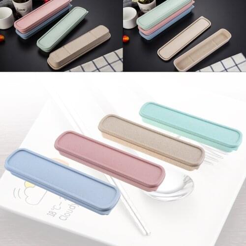 4 Colour Universal Portable PP Split-type Cutlery Receptacle Tableware Storage Box with Fixed Buckle Portable Lunch Box