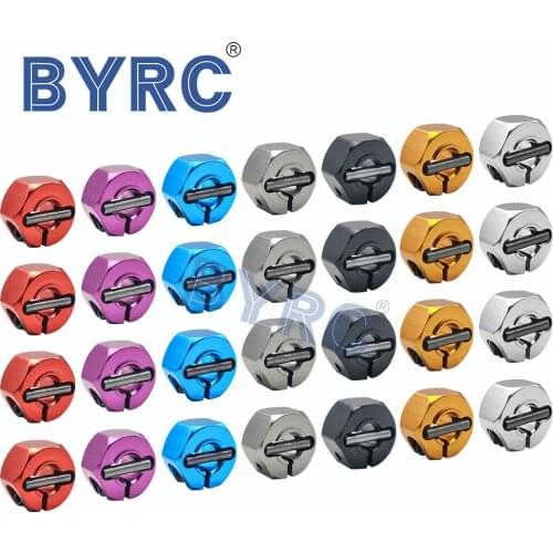 4Pcs/set Aluminum 7.0 Wheel Hex 12MM Metal Wheel Hex for 1/10 Axial SCX10 Traxxas HSP Tamiya RC Crawler D90