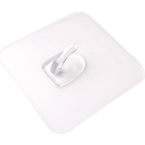 5/10 Transparent Strong Self Adhesive Door Wall Hangers Hooks Bathroom Creative Storage Hanging Accessories For Silicone Ki Z1K9