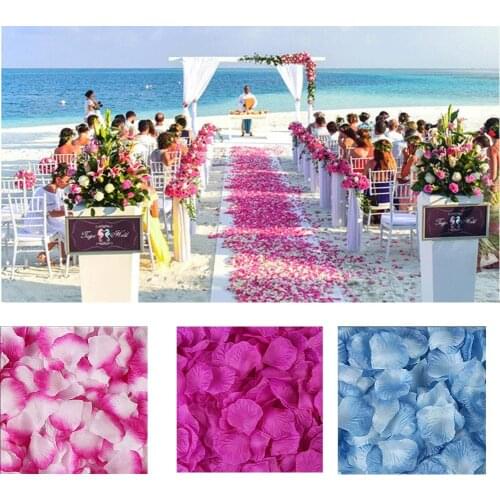 500PCS 5CM*5CM Silk Rose Artificial Flowers Bride To Be Wedding Decoration Petals Table Flowers Bachelorette Party Decoration