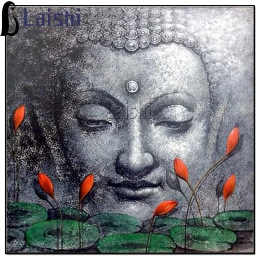 5d Diy Daimond Painting Cross-stitch buddha Lotus full drill Diamond Embroidery Rhinestones Mosaic Religious Icons Home decor