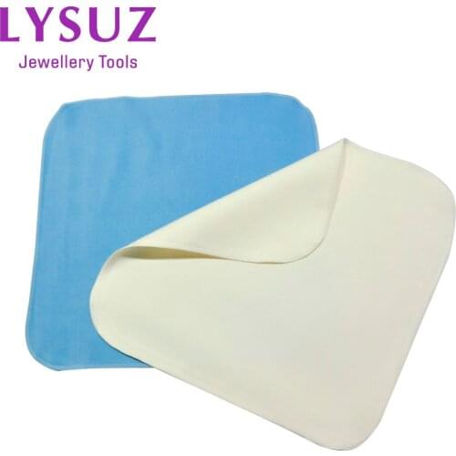 Diamond Gemstone Cleaning Cloth Polishing Without Scratching Pearl Gold Silver Jewelry Mircofiber LYSUZ