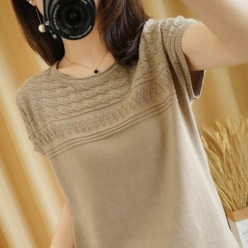 BARESKIY Women's Knitted T-shirts