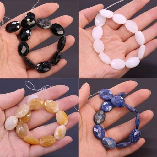 Natural Stone Beads Oval Shape Lapis lazuli Opal Loose Spacer Bead for Trendy Jewelry Making DIY Necklace Bracelet Accessories