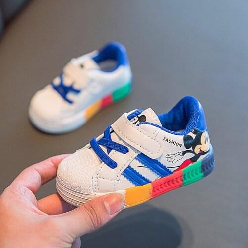 Spring Autumn Cartoon Mickey Children Shoes For Boys Girls Sport Sneakers Kids Leisure Casual Shoes Breathable Running Toddler