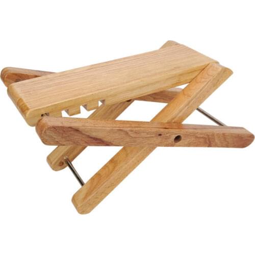 Guitar Footstool Pedal Wooden Footboard Height Adjustable Anti-Slip Pad Instrument Play Foot Rest Stand Foldable Guitar Footrest