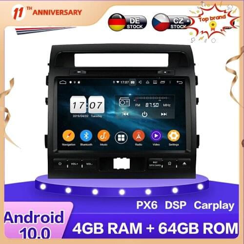 For Toyota Land Cruiser Android Car Multimedia Radio DVD Player px6 64G Auto GPS Navigation Stereo Carplay DSP WIFI BT Headunit