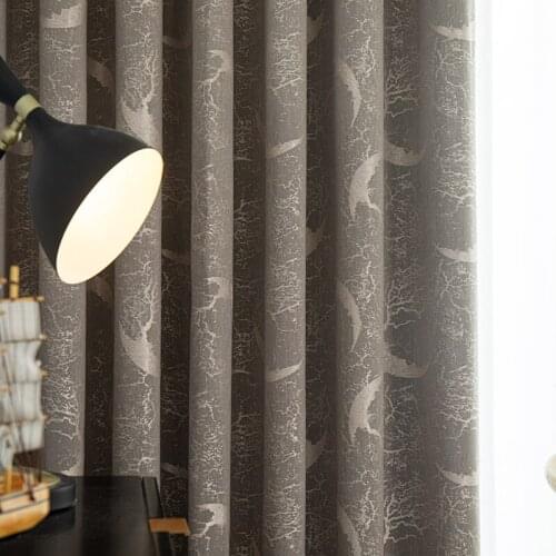 Schuth Leaf Double-sided Jacquard Curtains Shading Custom Light Luxury Modren Curtains For Living Room Bedroom Dining Room