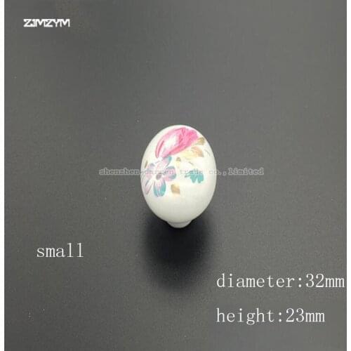 European garden ceramic drawer handle modern simple single - hole cabinet door furniture cabinet round door handle