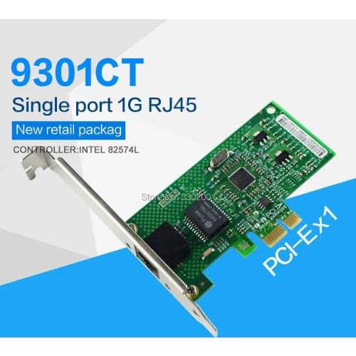 FANMI 9301CT PCI-E X1 10/100/1000M RJ45 Gigabit Ethernet Network Card Server Adapter Nic EXPI9301CT Controller intel 82574