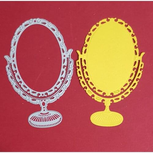 Lace Mirror Frame Metal Steel Cutting Dies Stencils for Scrapbooking Album Paper Card Making Punch Die Template 2021 New