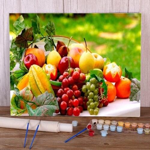 Fruit Still Life Coloring By Numbers Painting Kit Oil Paints 40*50 Painting On Canvas Decorative Paintings Handiwork