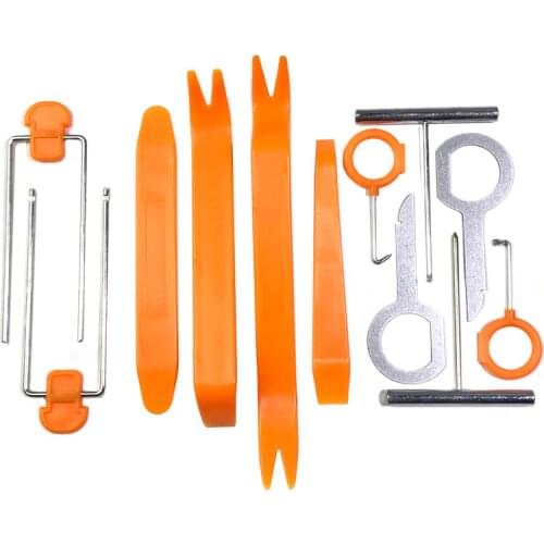 JEAZEA 12pcs/set Universal Automobile Car Audio Radio Stereo Panel Door Clip Trim Dash Repair Removal Pry Install Tools