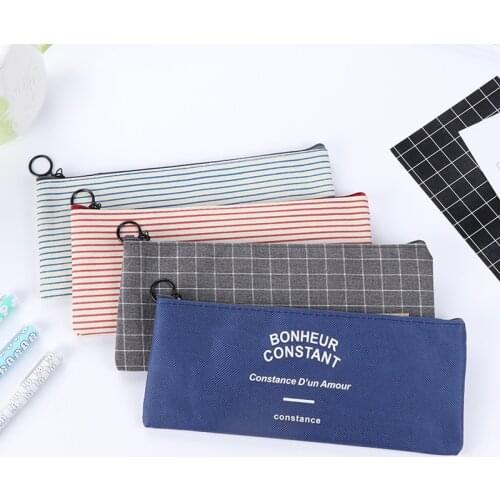 Korean Style Coin Purse Canvas Wallet Money Bag Portable Card Holder Key Pouch Phone Pocket Simple Change Purse for Kids Student