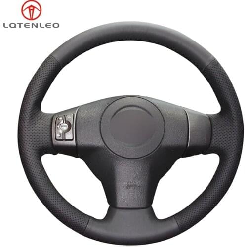 LQTENLEO Black PU Artificial Leather Steering Wheel Cover For Toyota RAV4 2006-2012 Vios 2008-2013 Yaris 2007-2011 Scion XB 2008