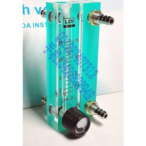 LZM-6T adjustable O2 oxygen flowmeter small square 2-15L/min panel type oxygen flowmeter