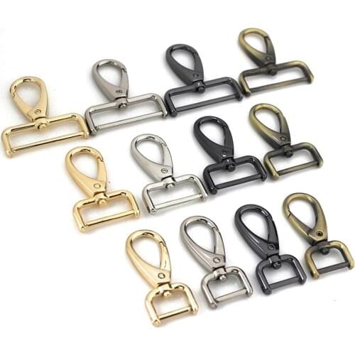 1pcs Metal Detachable Snap Hook Trigger Clips Buckles for Leather Strap/ Belt Keychain Webbing Pet Leash Hooks 5 Sizes