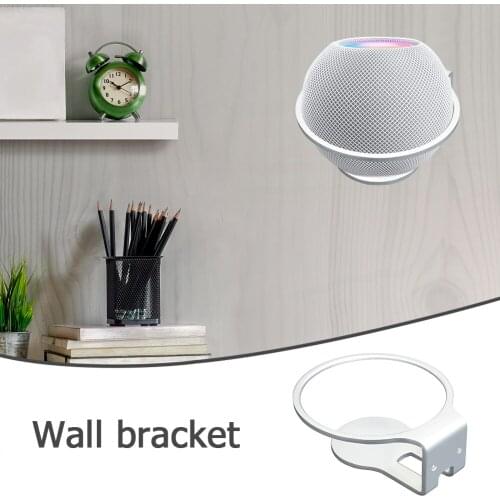 Metal Wall Mount for Apple HomePod Mini Smart Speaker Aluminum Alloy Wall Hanger Bracket Holder Shelf Stand with Screws