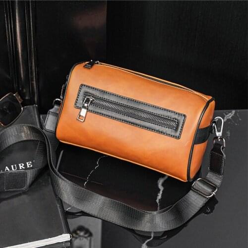 Fashion Men Business Shoulder Bags 2021 New Designer Brand Trendy Crossbody Bag High Quality Leather Retro Small Satchel Handbag