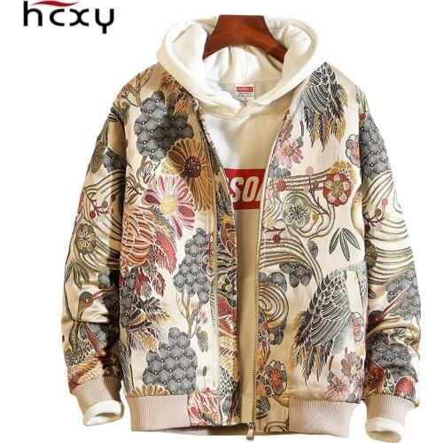 HCXY 2019 spring high quality Fashion Men Pilot Jacket Bomber Jacket Hip Hop embroidery Design Slim Fit Male Coat Man Jackets