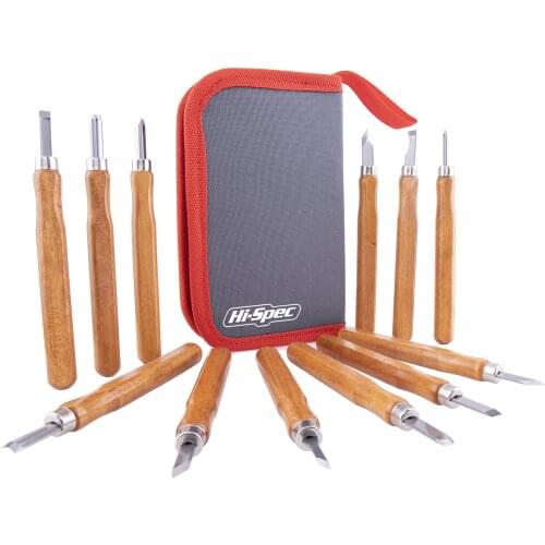 SK2 Imitation Mahogany Canvas Packaging 13 Pieces Of Carving Knives, Wood Carving Knives, Hand Carving Knives Set