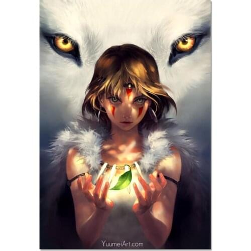 New Arrival Custom Princess Mononoke Poster Home Decoration Fashion Silk Fabric Wall Poster Customize Poster 2020.6.15