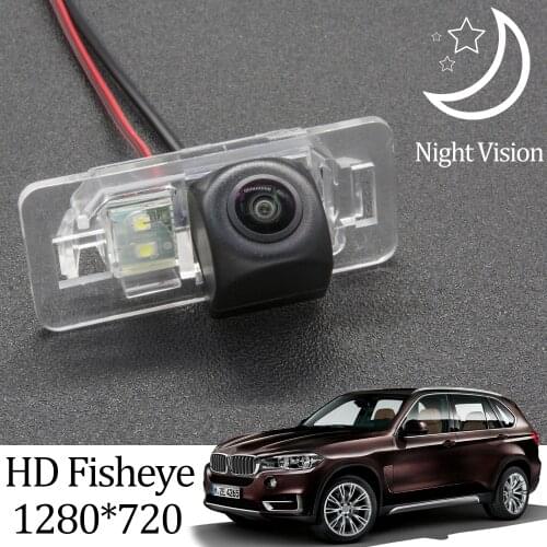 Owtosin HD 1280*720 Fisheye Rear View Camera For BMW X5 E70 F15 2006-2018 X5M E70 2007-2013 Car Reverse Parking Accessories