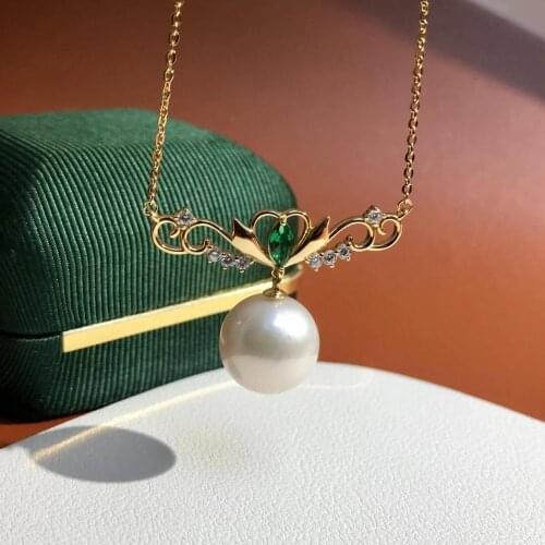 Wholesale New 925 Sterling Silver Necklace Findings Jewelry Base Settings Mountings Parts for Akoya Edison Pearls, Coral, Jade