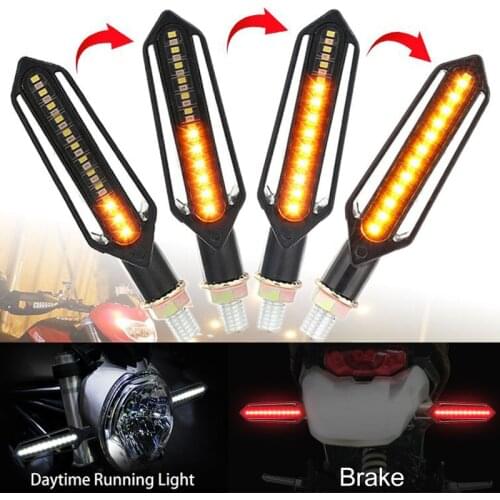 Motorcycle Turn Signals Tail Light LED Flowing Water Blinker DRL Flashing Tail Lamp For Yamaha fz1 fazer fz8 xj6 fz6 FZ-09 mt07