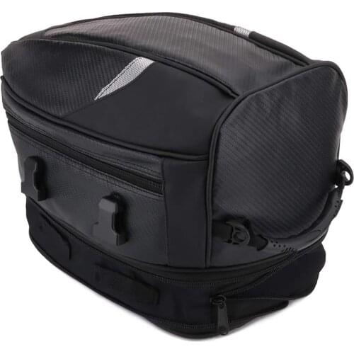 36cm Motorcycle Back Seat Bags Tail Bag Waterproof Saddlebags Motorbike Scooter Rear Seat Bag Motorbike Helmet Bag Storage Bag