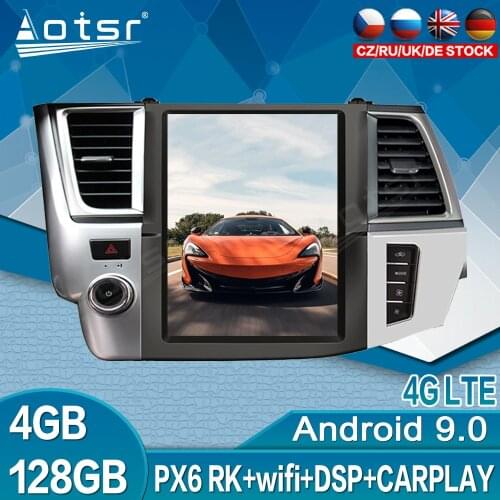 Tesla Vertical Screen For Toyota Highlander 2014 2015 - 2019 Car GPS Navigaiton Radio Multimedia Video Player Head Unit Stereo