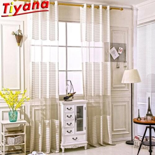 Fringe Geometry Tulle Curtains for Living Room Nordic Modern for Balcony Customized Products W-HM393#30