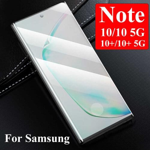 Not 10 pro plus protective glass note10 screenprotector on for samsung galaxy note 10pro screen protector sheet 3D curved 10note