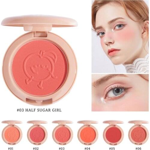 6 Colors Face Blusher Matte Powder Rouge Makeup Palette Cheek Blusher Powder Minerals Palettes Blusher Brush Palette Cream