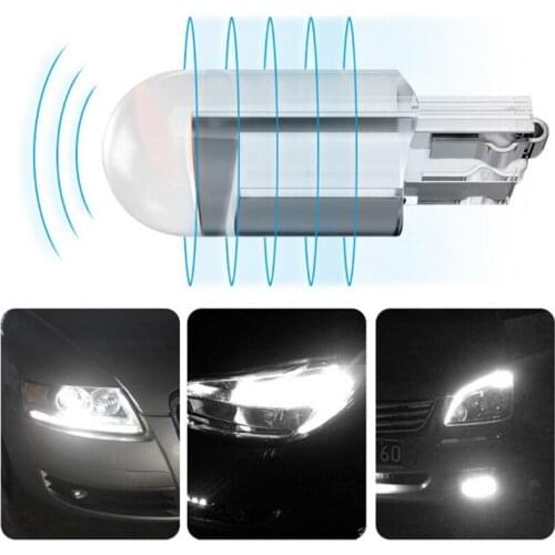 Acrylic Shell COB DC 12V T10 LED Car Light Bulb 6000K Dome Light Instrument Lamp H8WE