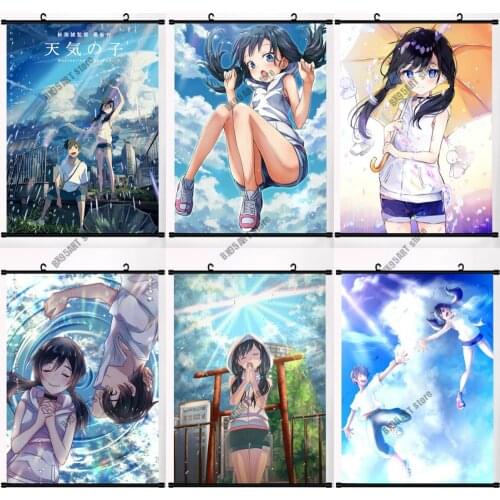 Diamond Painting Anime Weathering with You Cross Stitch Kits Diamond Embroidery Full Square Mosaic Pictures Kids Room Decoration