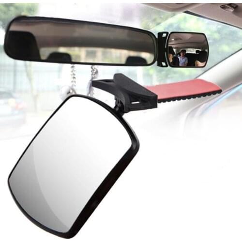 Car Back Seat Safety View Rear Child Safety Mirror Clip And Sucker Mount Rearview Mirror