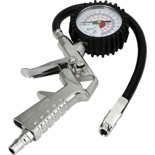 Auto Tire Pressure Gauge For Car Motorcycle SUV Inflator Pumps Tire Repair Tools Pressure Gun Type For Air Compressor