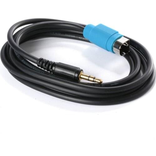 Biurlink Car Factory Stereo KCE-236B Aux-in Cable D-Shaped Rear Port Audio Adapter for Alpine KCE236B CDA CDE