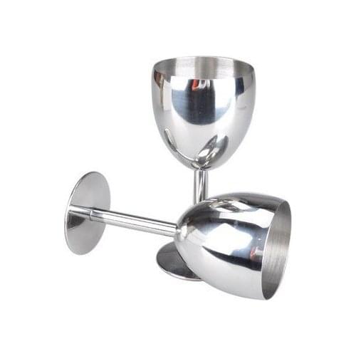Free shipping 2pcs/lot 14cm home bar supplies stainless steel hanap wine cup red wine glass bar accessories