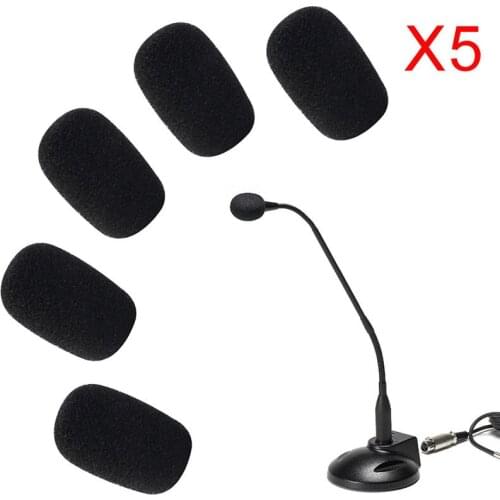 5pcs/lot 35*25*10mm Mic Cover Microphone Windscreen Windshied Headset Replacement Telephone Headset Foam Microphone Cover