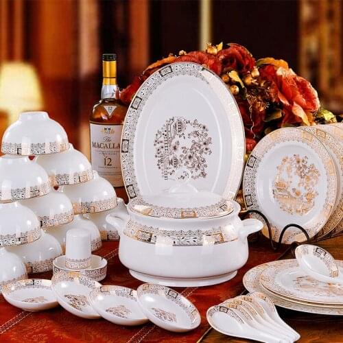 Jingdezhen shipping tableware ceramic tableware tableware bowl dish Phnom Penh Korean high-grade bone china tableware