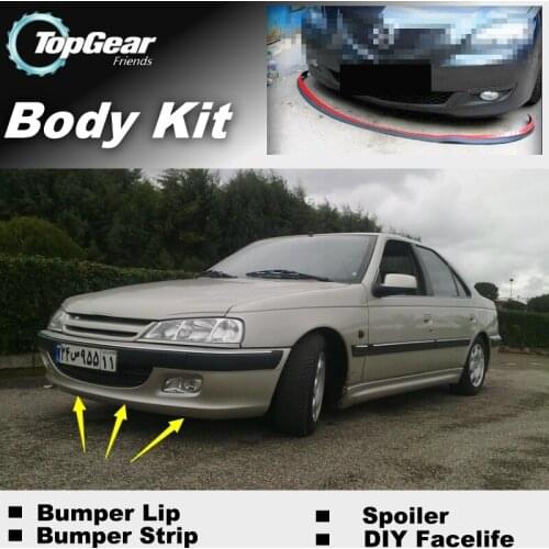 Bumper Lip Deflector Lips For Peugeot Pars 1999~2015 Front Spoiler Skirt For TopGear Friends Car Tuning View / Body Kit / Strip